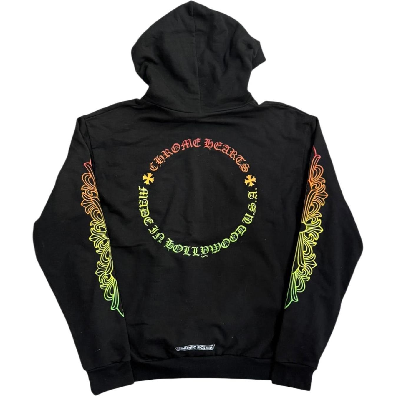Chrome Hearts Floral Sleeve Gradient Made In Hollywood Hoodie Black/Gradient