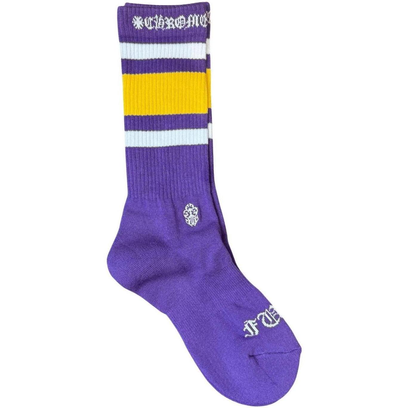 Chrome Hearts Fuck U Sport Sock Purple/Yellow