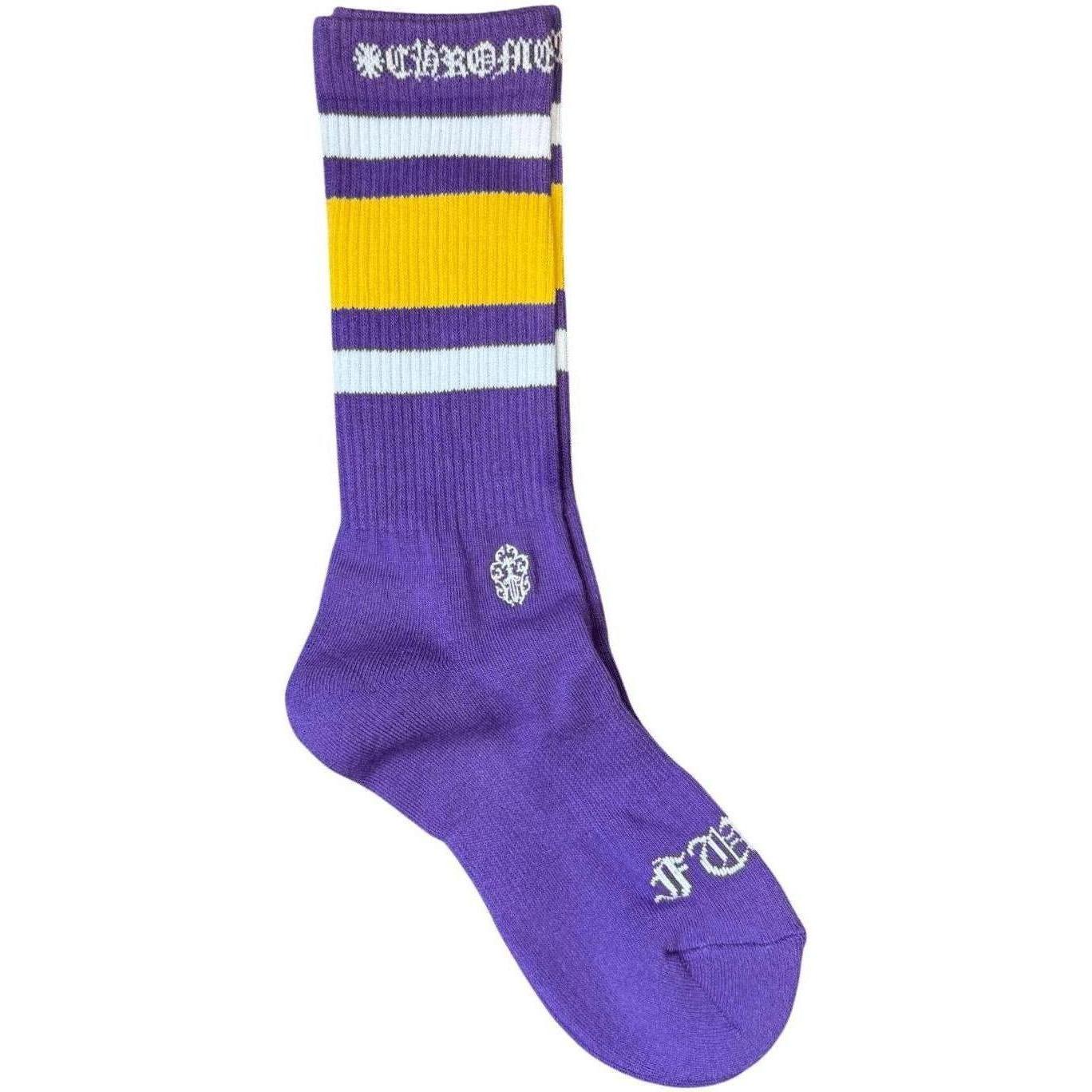 Chrome Hearts Fuck U Sport Sock Purple/Yellow