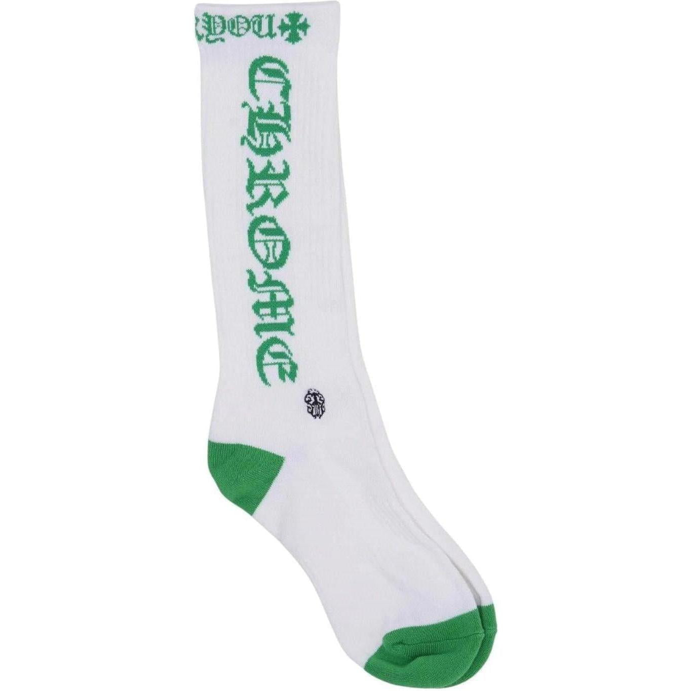 Chrome Hearts Fuck You Logo Socks White Green