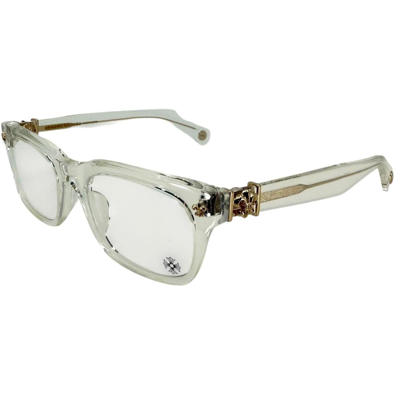 Chrome Hearts Gittin Any? Crystal/18k Gold Plated Glasses