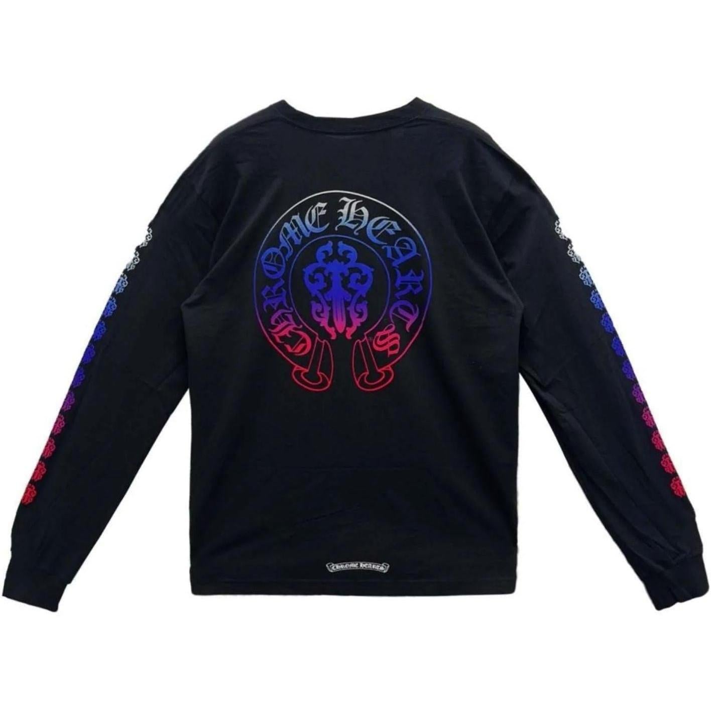 Chrome Hearts Gradient Dagger Horseshoe Long Sleeve Tee