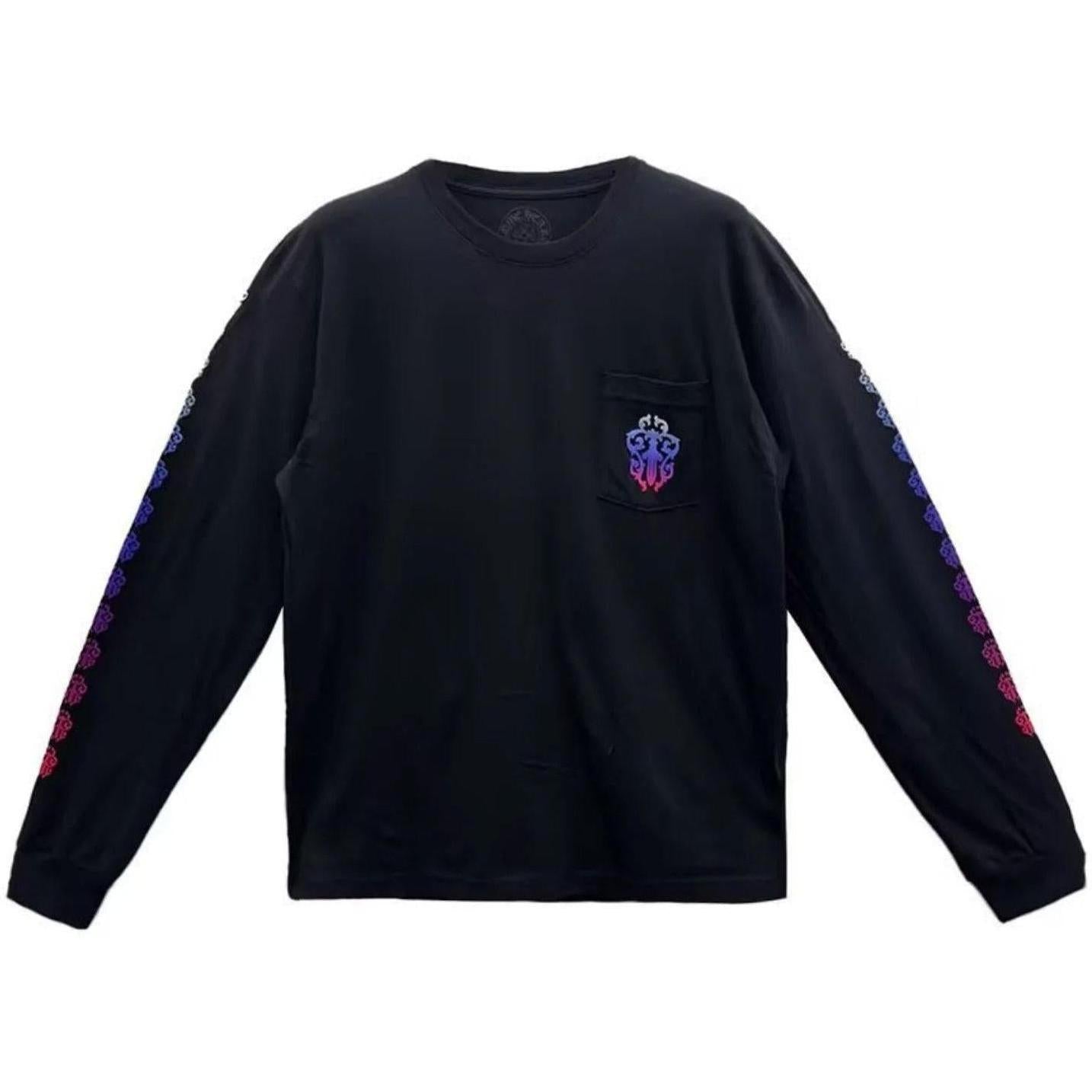 Chrome Hearts Gradient Dagger Horseshoe Long Sleeve Tee