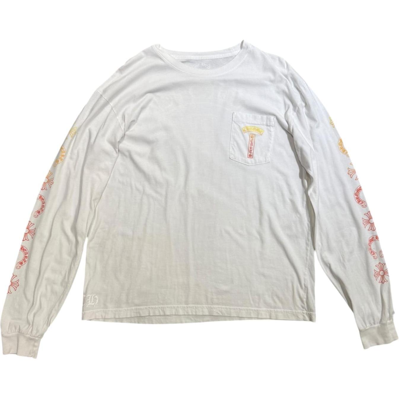 Chrome Hearts Gradient T-Bar Motif Pocket Long-Sleeve 'White'