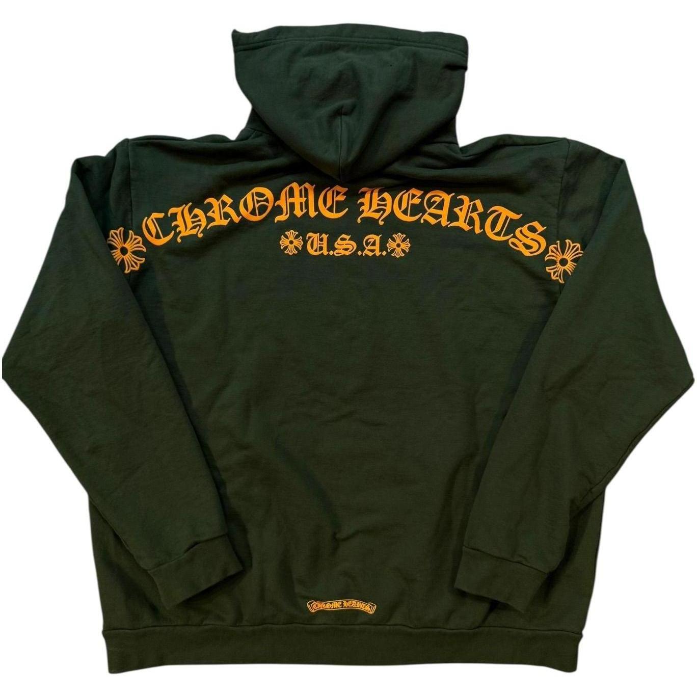 Chrome Hearts Green Hoodie Green/Orange - Like New