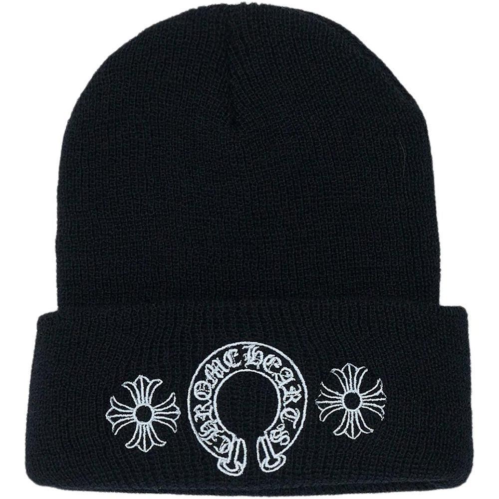 Chrome Hearts Horse Shoe Wool Beanie Black