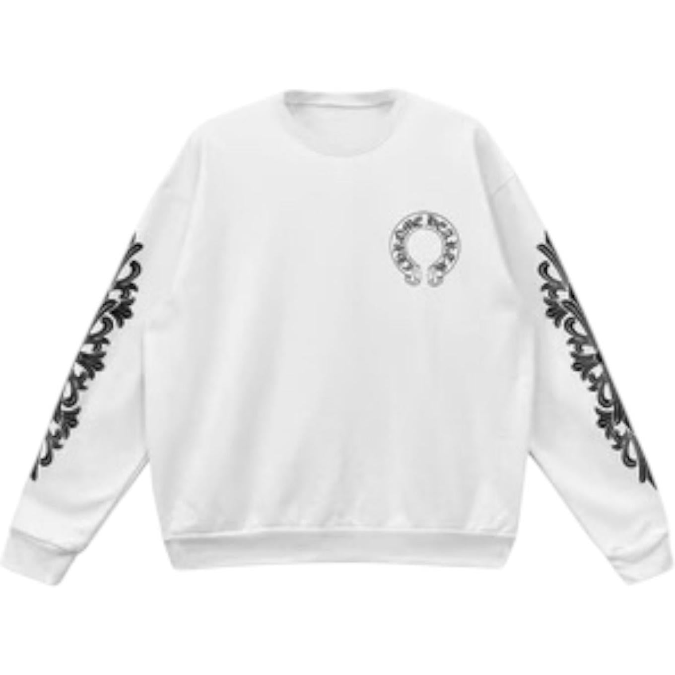 Chrome Hearts Horseshoe Floral Crewneck White