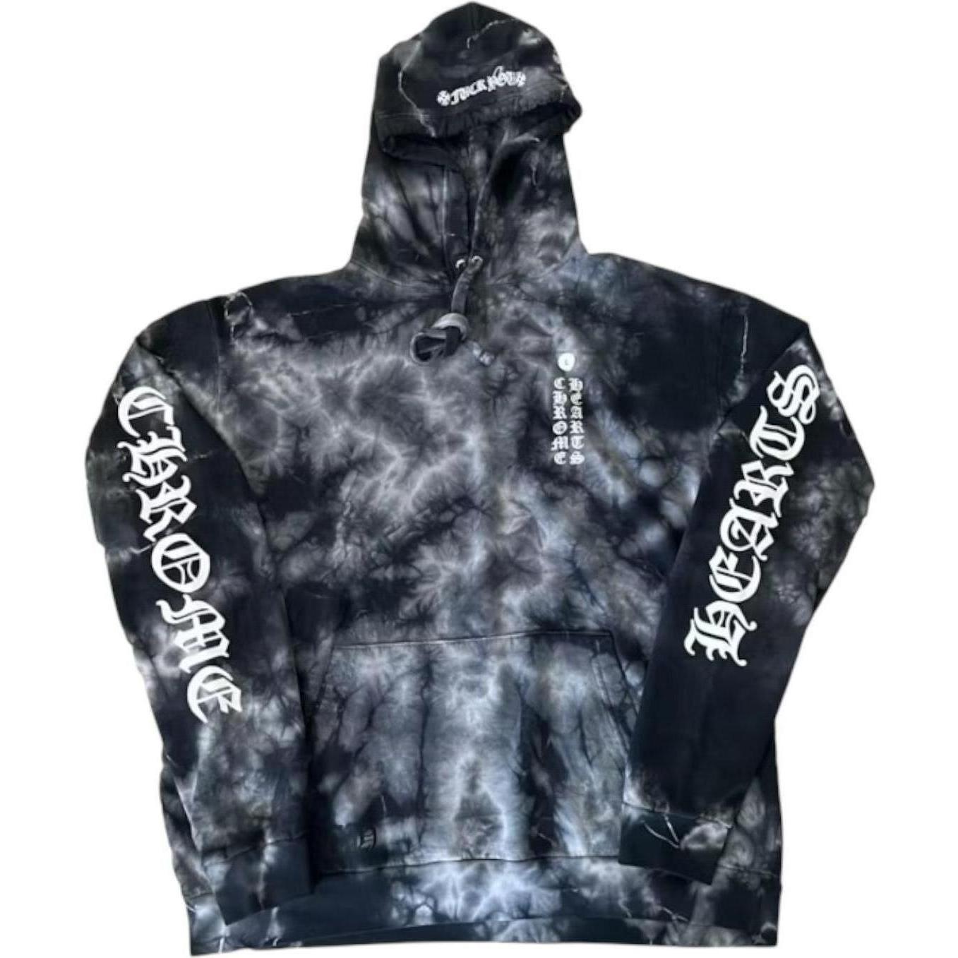Chrome Hearts Horseshoe Hoodie Black Tie Dye