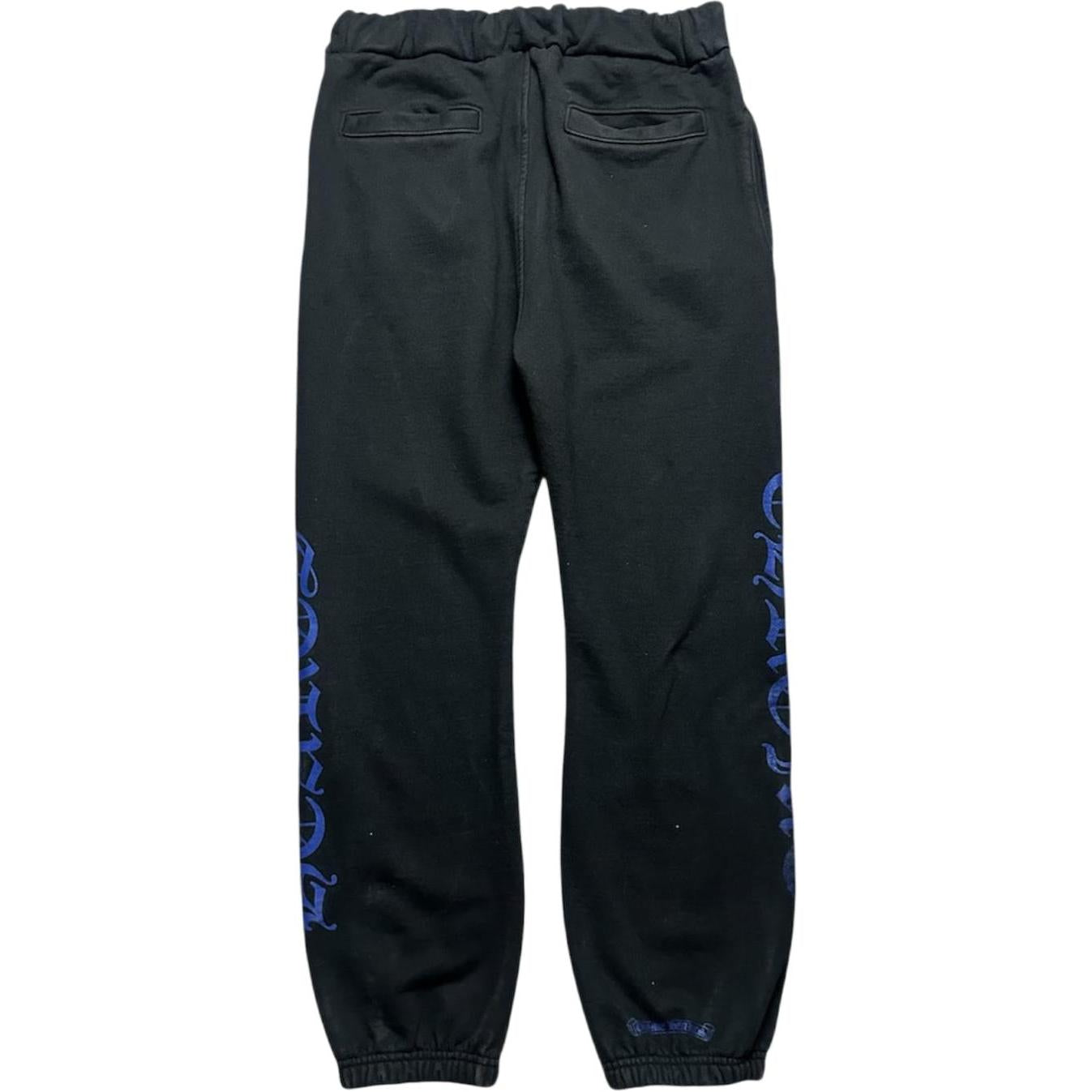 Chrome Hearts Horseshoe Logo Sweatpants Black/Blue