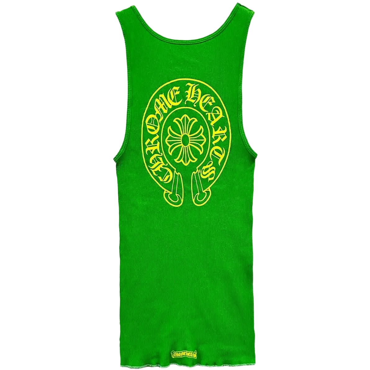Chrome Hearts Horseshoe Rib Tank Top Green Yellow
