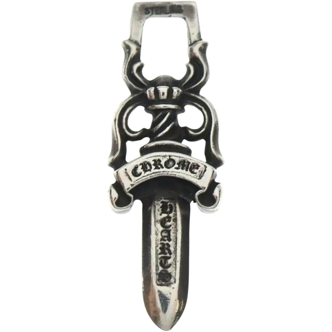 Chrome Hearts Large #10 Dagger Silver Pendant - Lightly Used