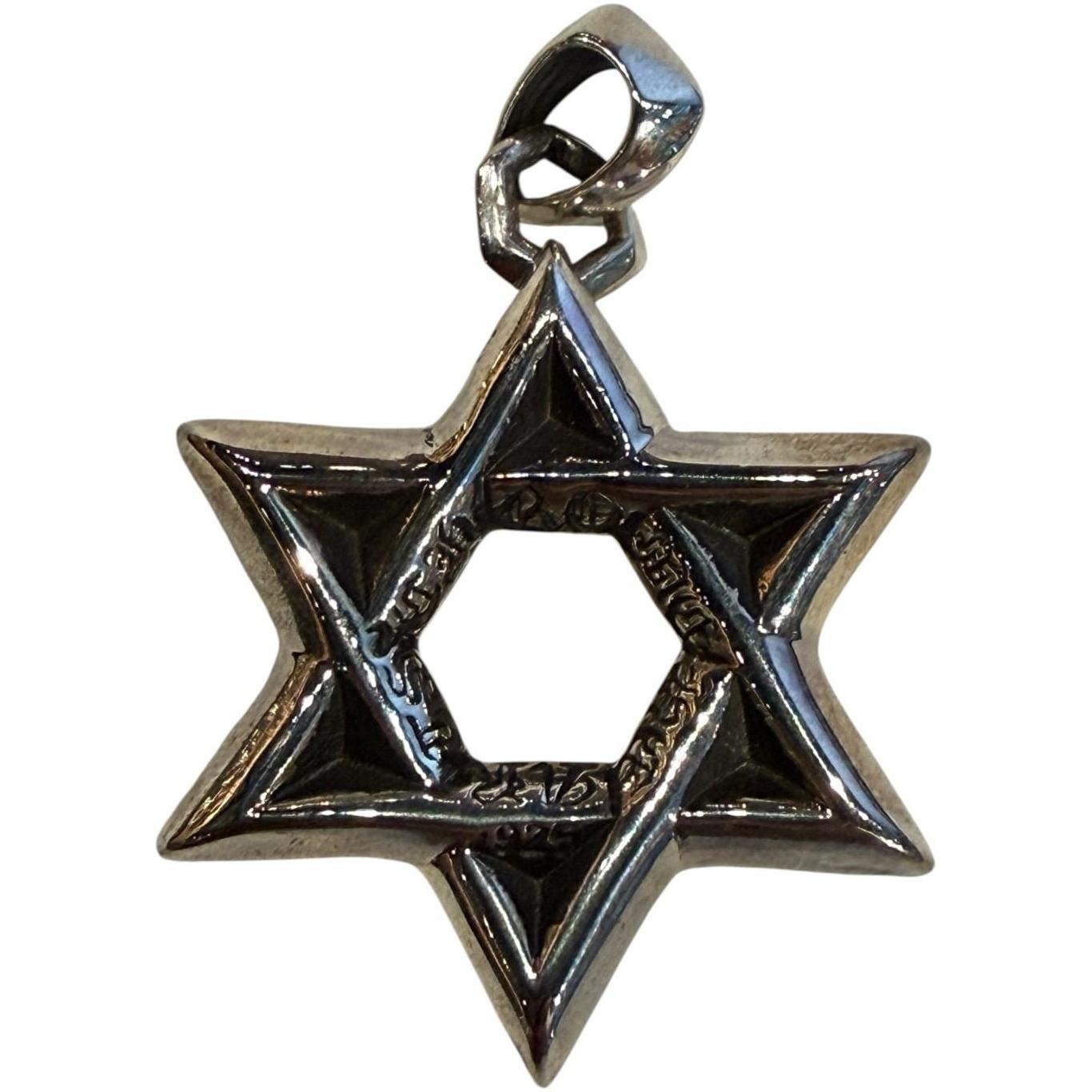 Chrome Hearts Large Silver Star of David Pendant