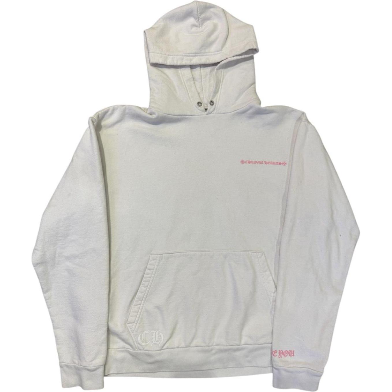 Chrome Hearts Laurie Lynn Stark " Love You" Portrait Pink Letter Hoodie - Lightly Used