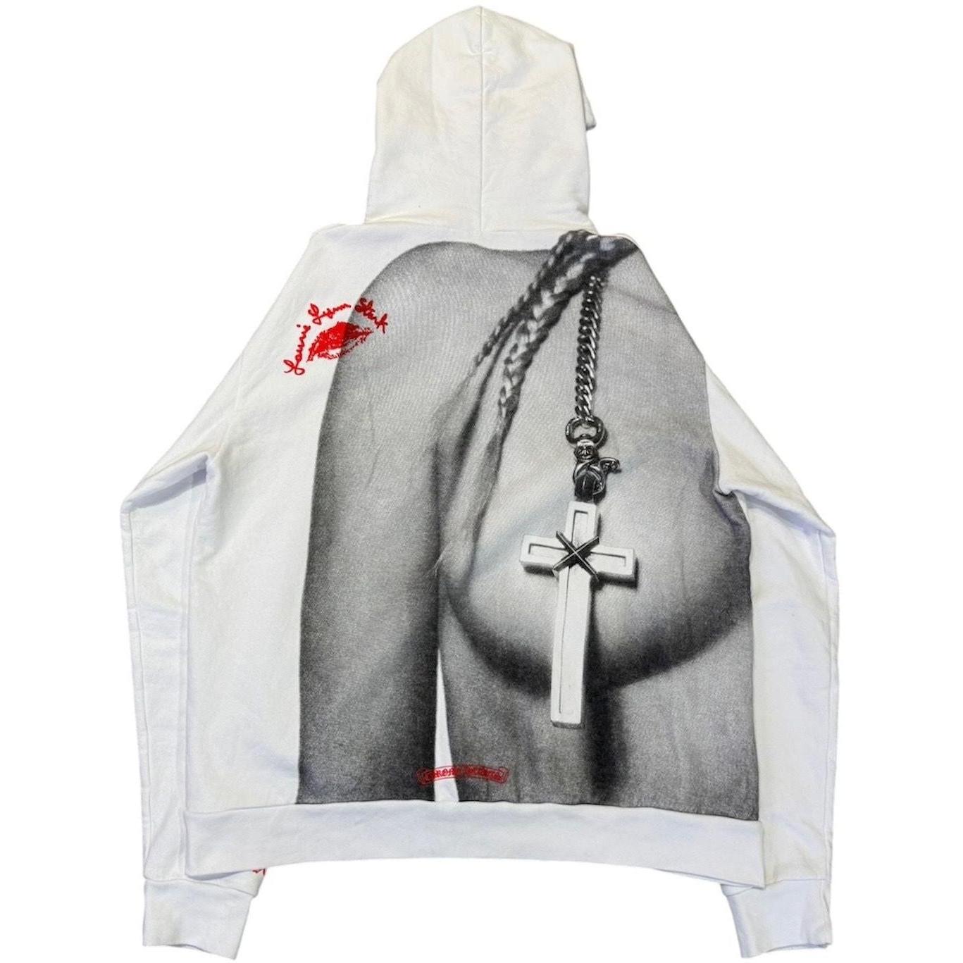 Chrome Hearts Laurie Lynn Stark "Love You" Portrait Red Letter Hoodie - Like New