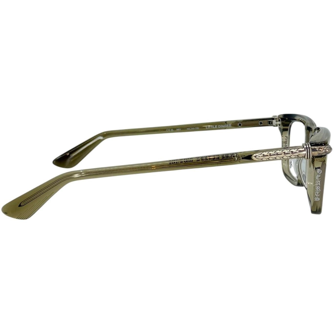 Chrome Hearts Little Dinger Army Green/Silver Glasses