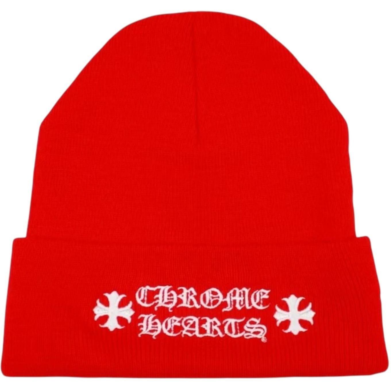 Chrome Hearts Logo Beanie Red