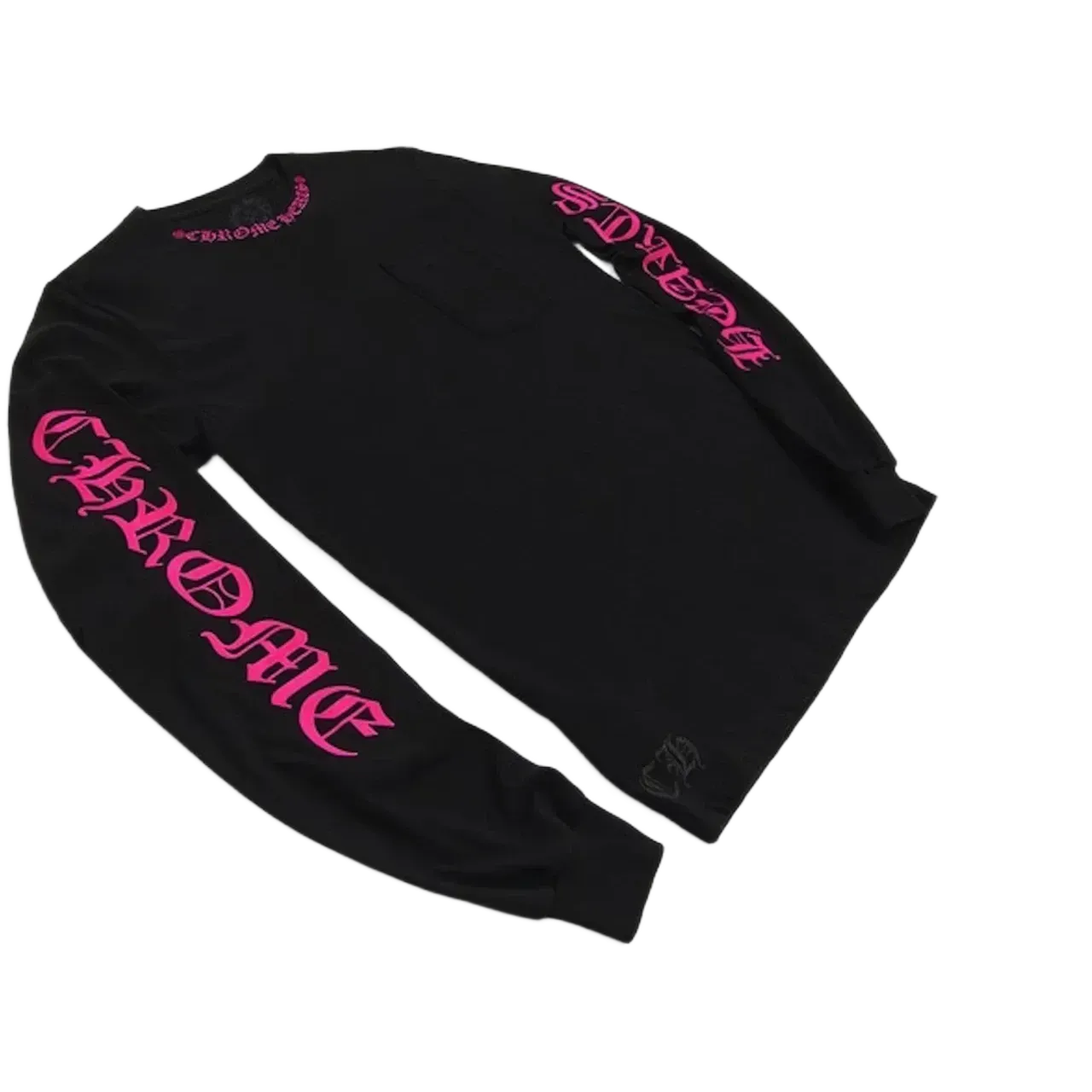 Chrome Hearts Long Sleeve Pocket Crew Hot Pink/Black