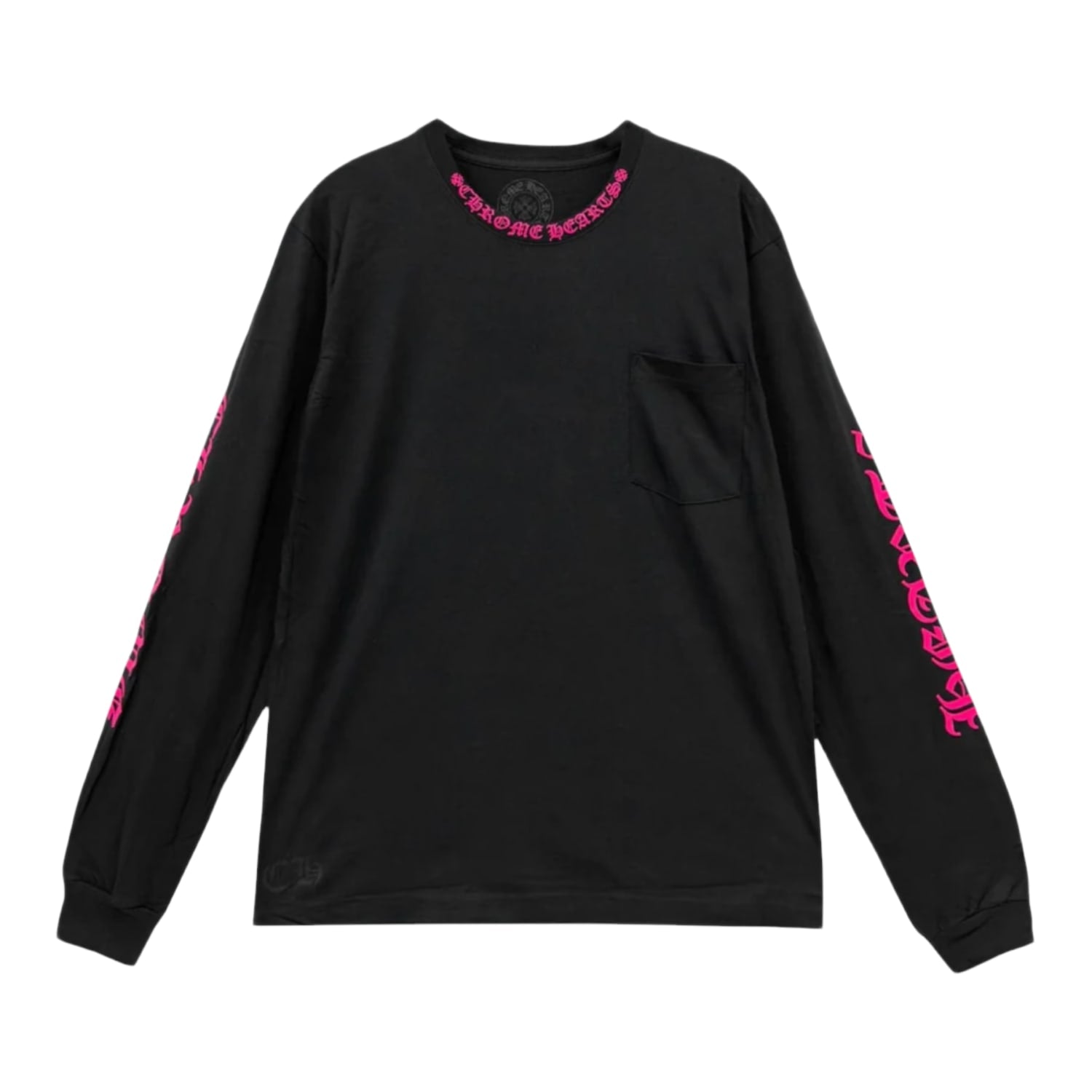 Chrome Hearts Long Sleeve Pocket Crew Hot Pink/Black