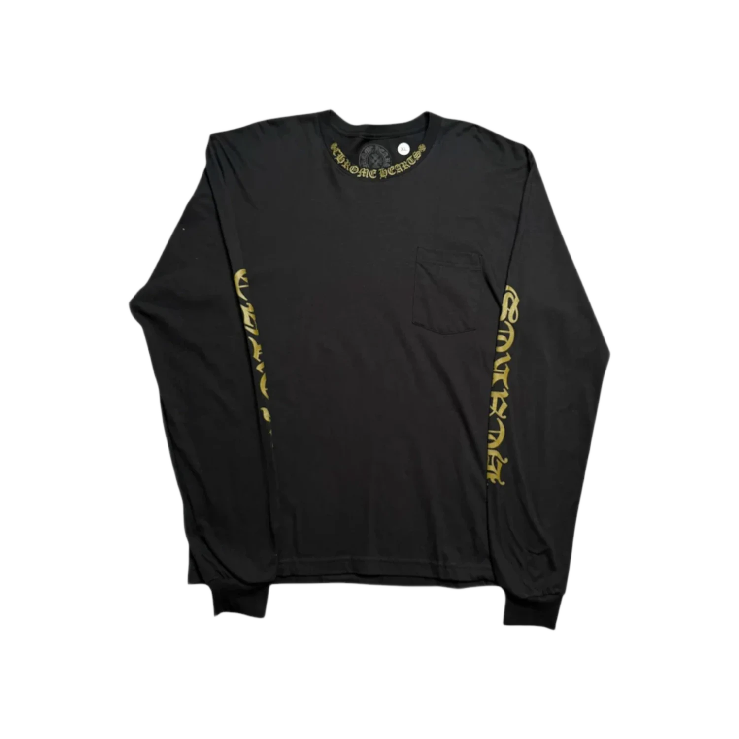 Chrome Hearts Long Sleeve Pocket Crew T-shirt Black/Army Green