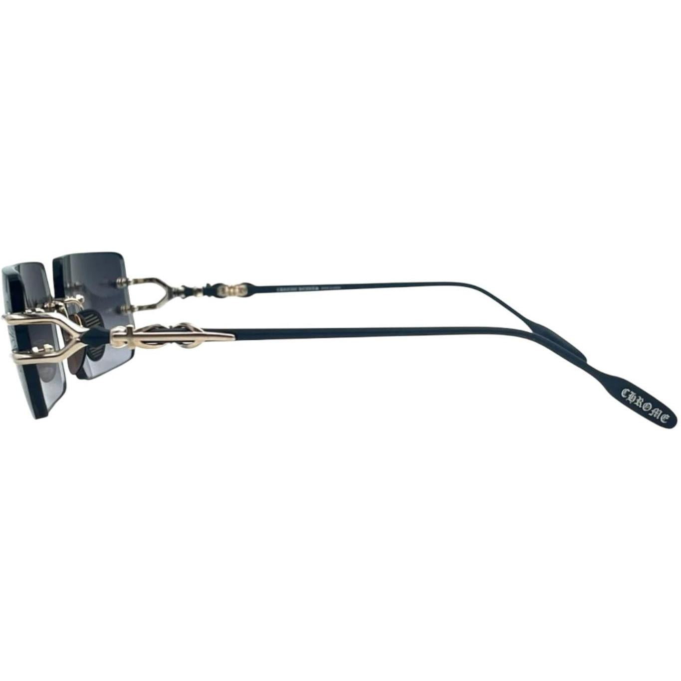 Chrome Hearts Lordie Black/18k Gold Plated Sunglasses