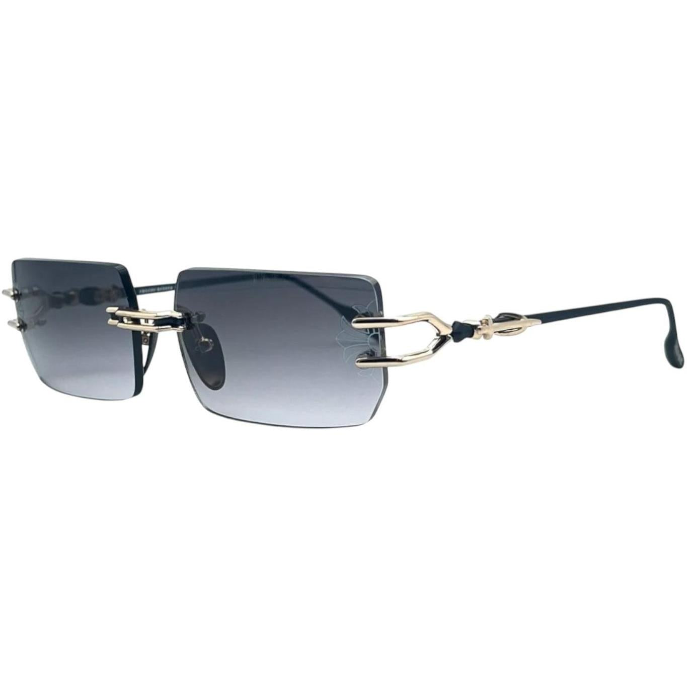 Chrome Hearts Lordie Black/18k Gold Plated Sunglasses