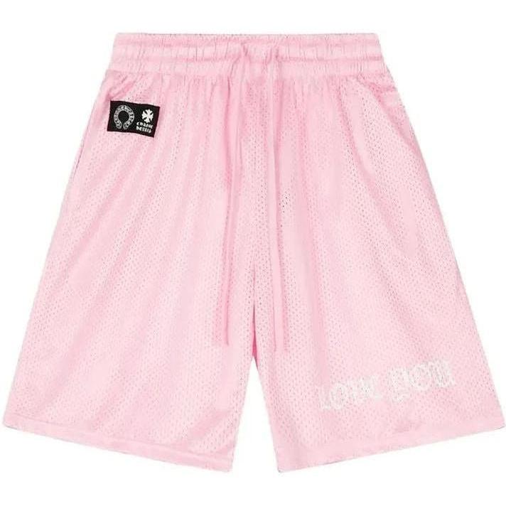Chrome Hearts Love You Mesh Varsity Shorts Pink