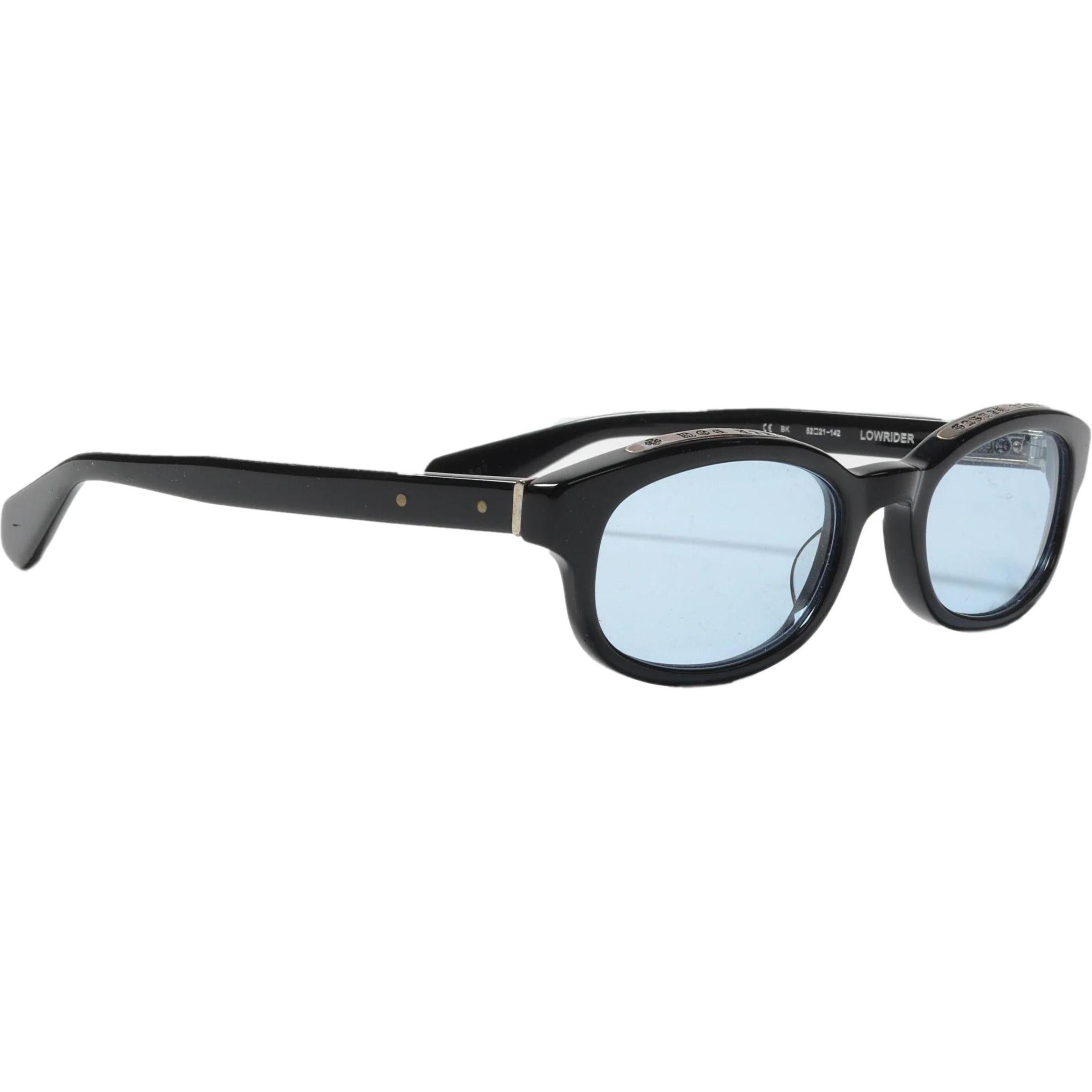 Chrome Hearts Low Rider Black Sunglasses Blue Lens