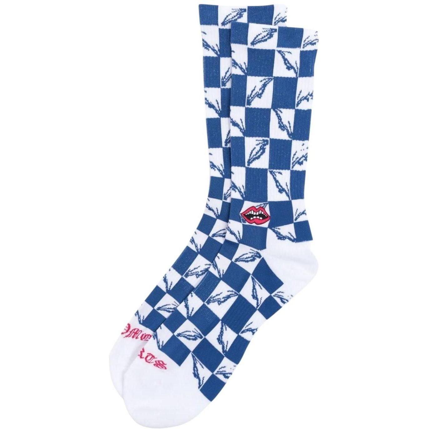 Chrome Hearts Matty Boy 99 Eyes Socks Blue