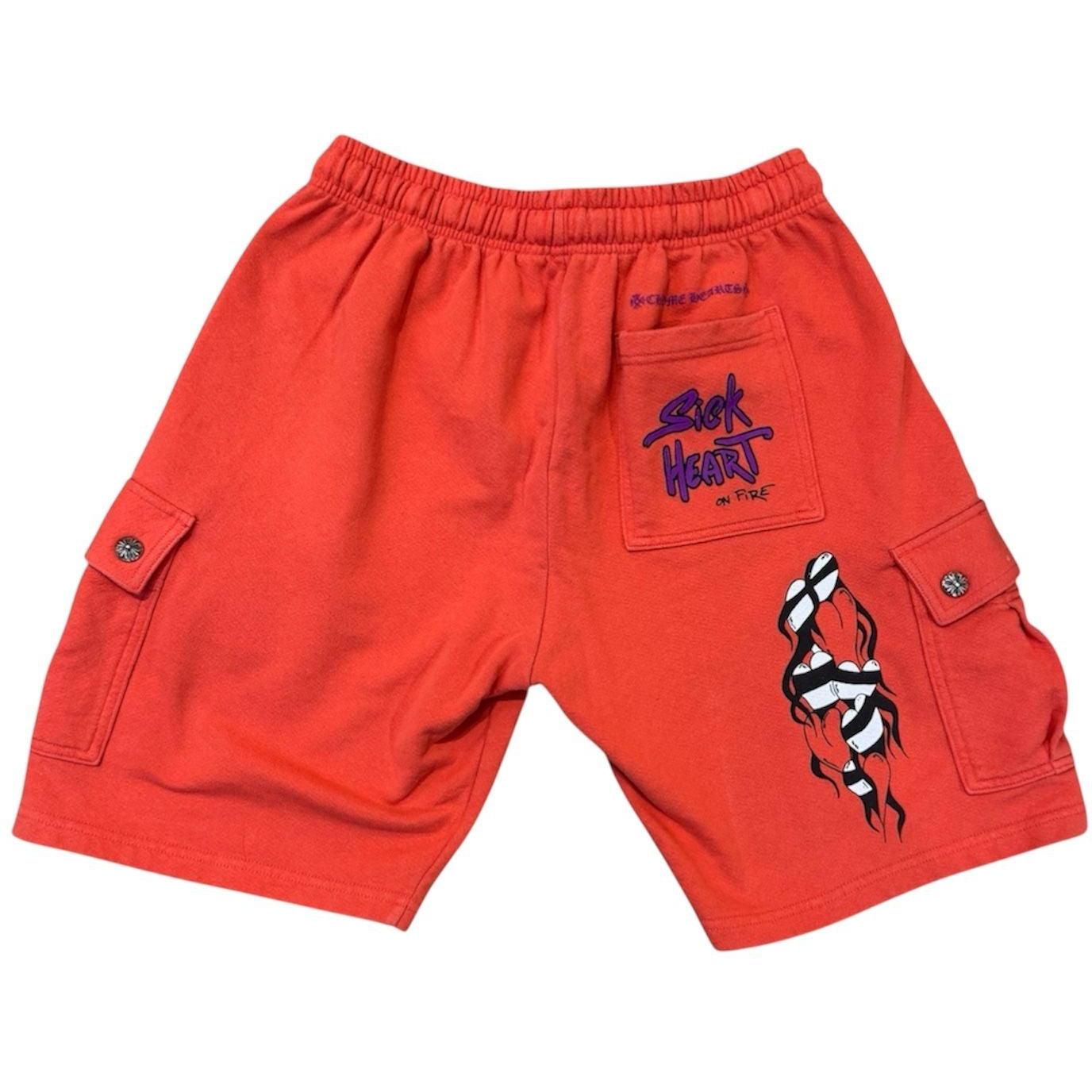 Chrome Hearts Matty Boy Cargo Sweat Shorts Orange - Gently Used