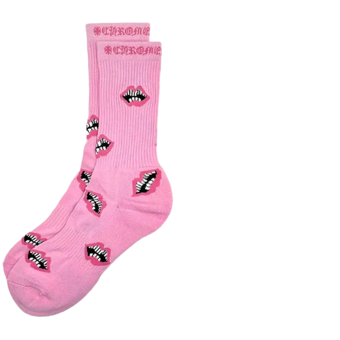 Chrome Hearts Matty Boy Chomper Socks Pink/Pink
