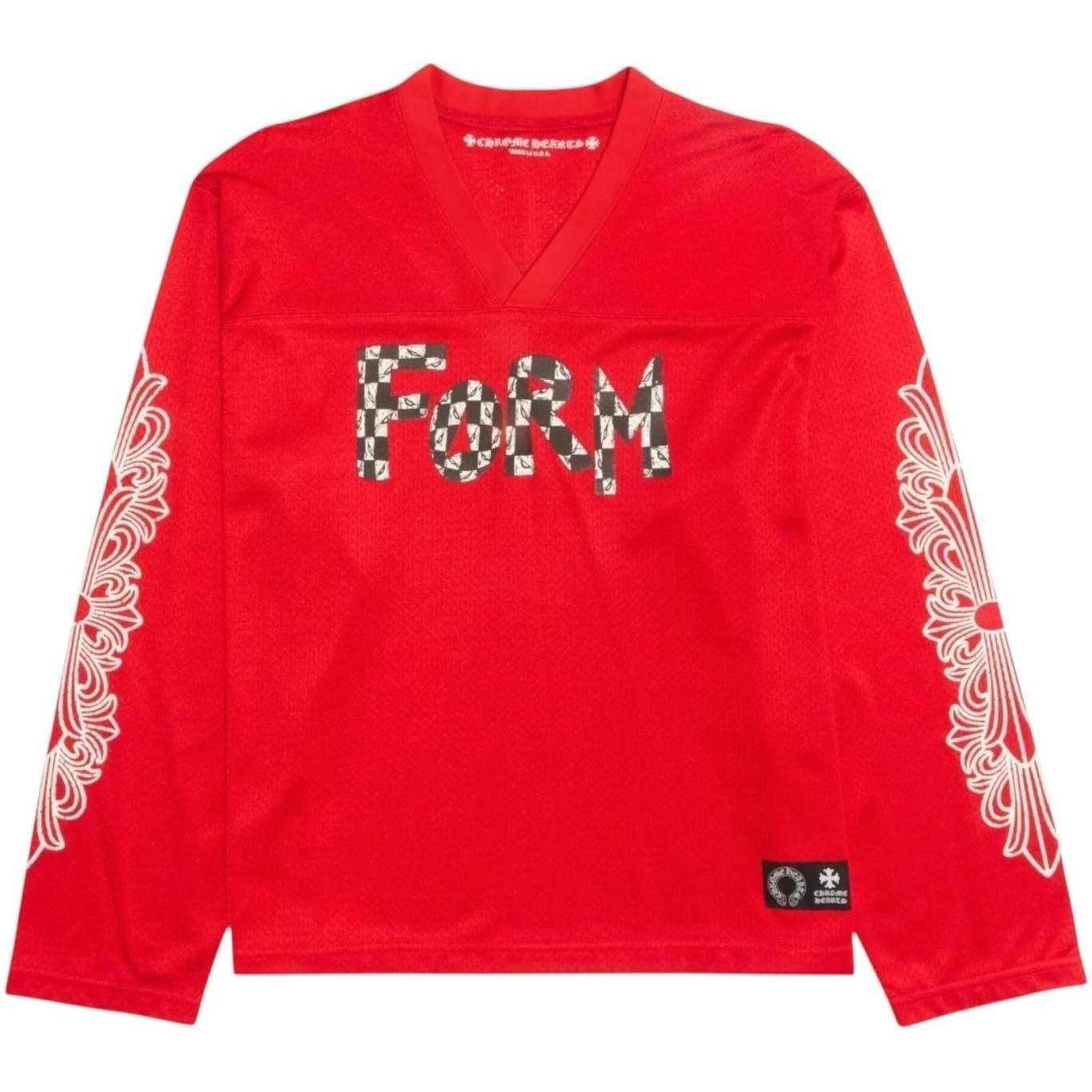 Chrome Hearts Matty Boy Form Mesh Stadium Longsleeve Jersey Red