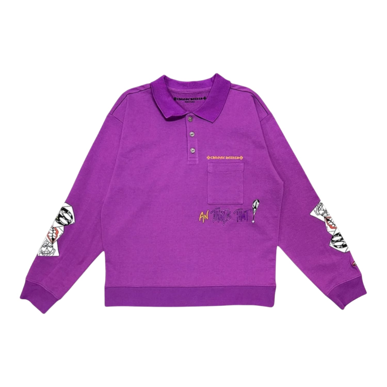 Chrome Hearts Matty Boy I Want More Not Less Purple Rugby Polo