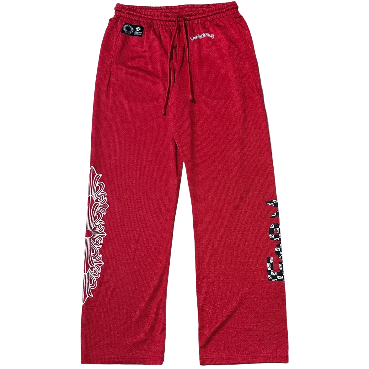 Chrome Hearts Matty Boy Mesh Varsity Red Pants
