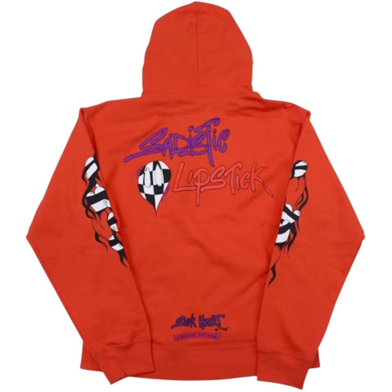 Chrome Hearts Matty Boy Sadistic Lipstick Hoodie Red