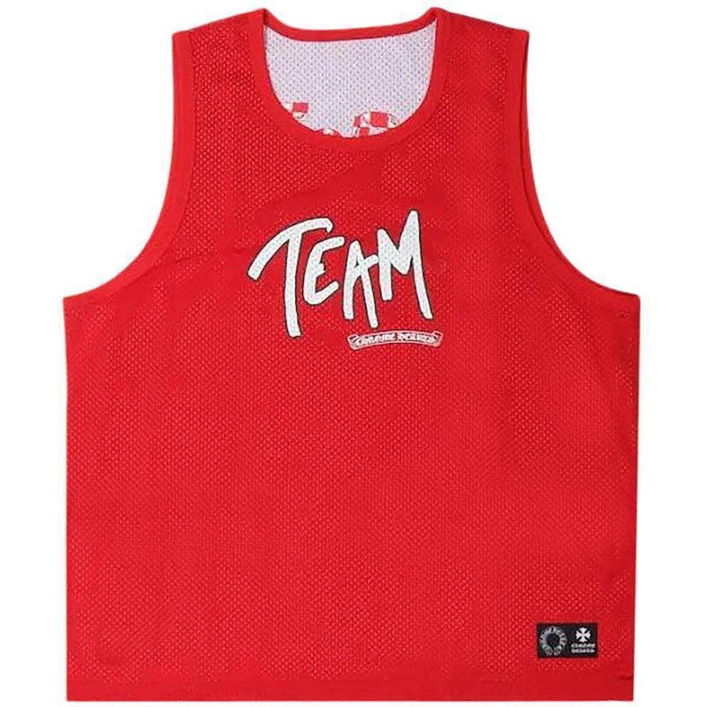 Chrome Hearts Matty Boy Sports Mesh Reversible Basketball Jersey Red