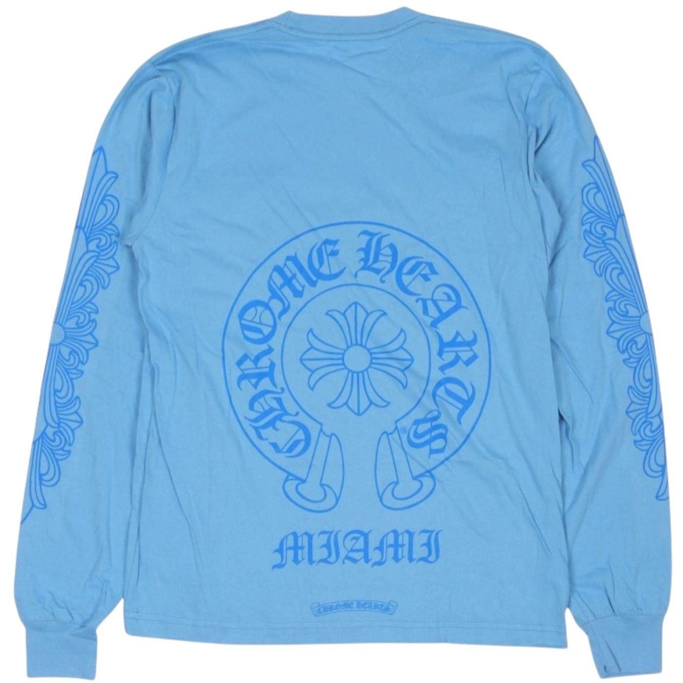 Chrome Hearts Miami Exclusive Long Sleeve T-shirt Blue/Dark Blue