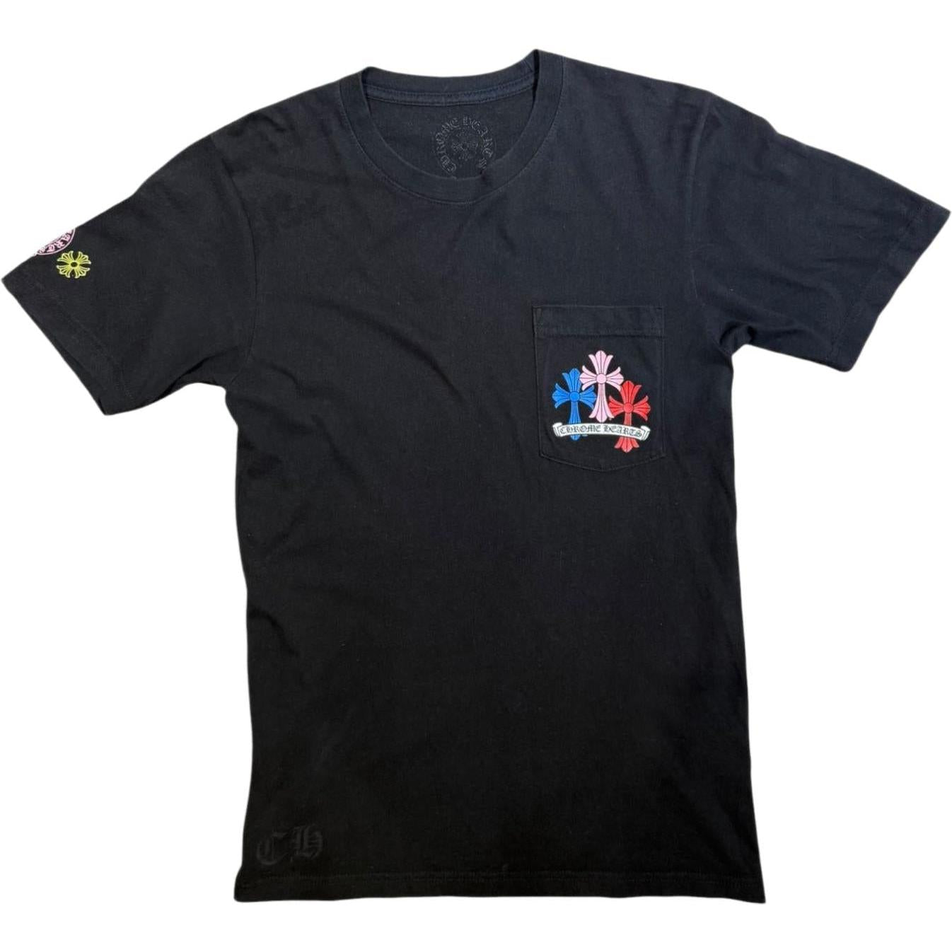 Chrome Hearts Multi Color Cross Cemetery T-shirt Black