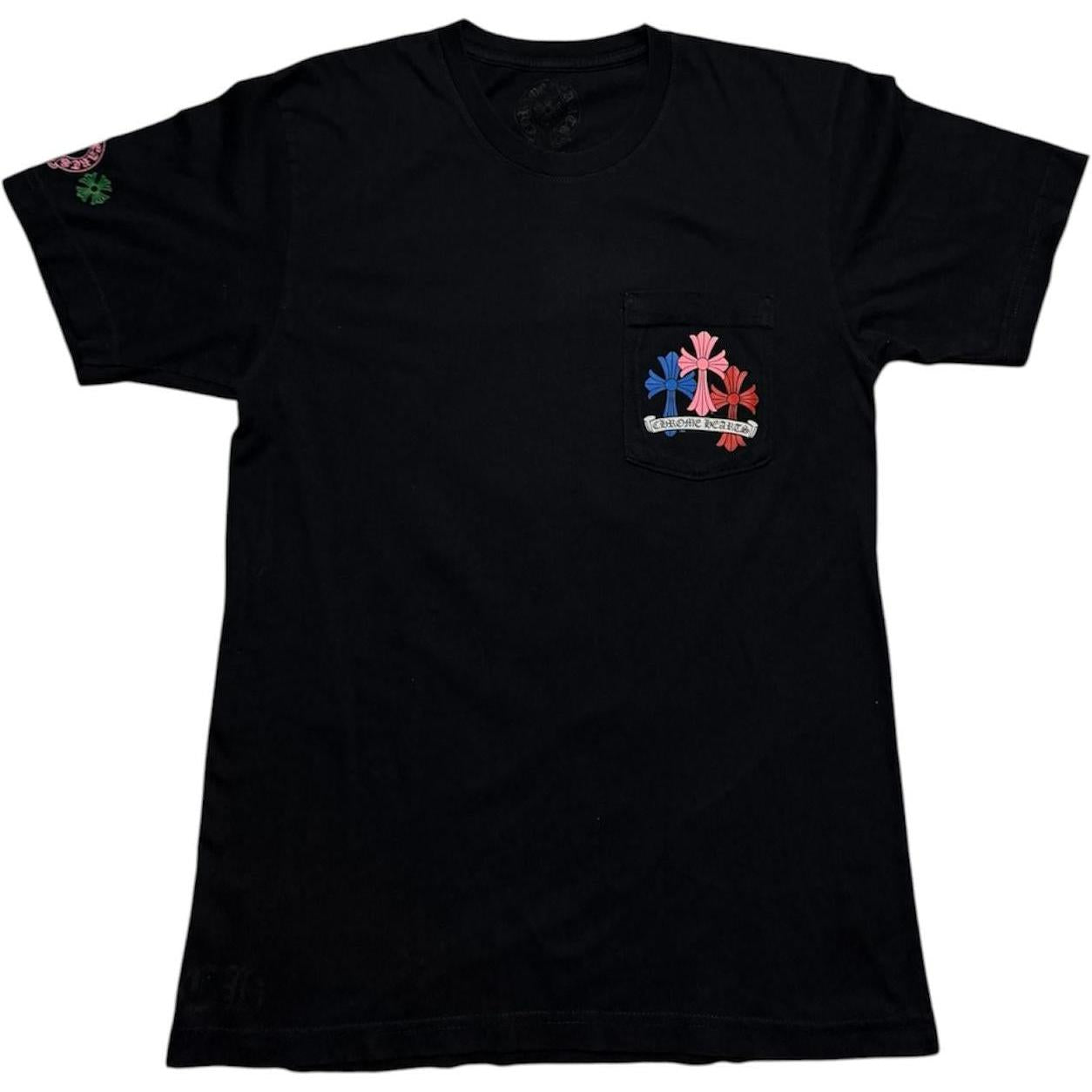 Chrome Hearts Multi Color Cross Cemetery T-shirt Black - Like New