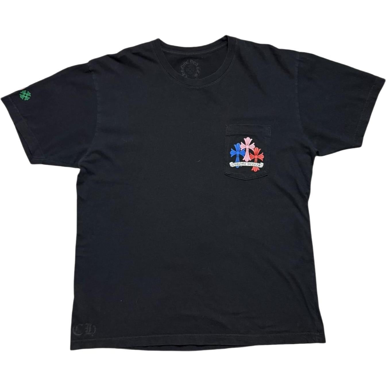 Chrome Hearts Multi Color Cross Cemetery T-shirt Black