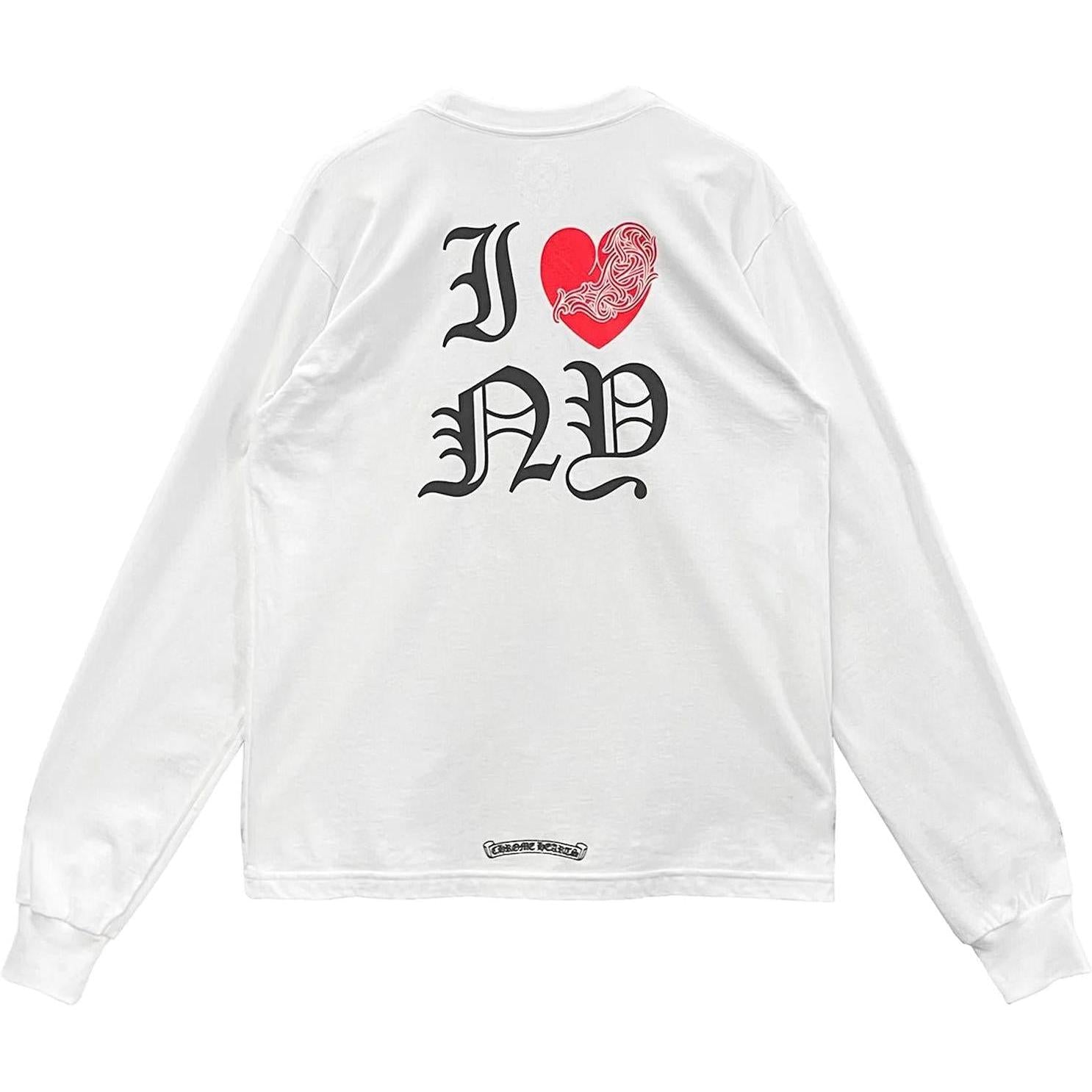 Chrome Hearts NY Exclusive Vine Heart L/S T-Shirt White