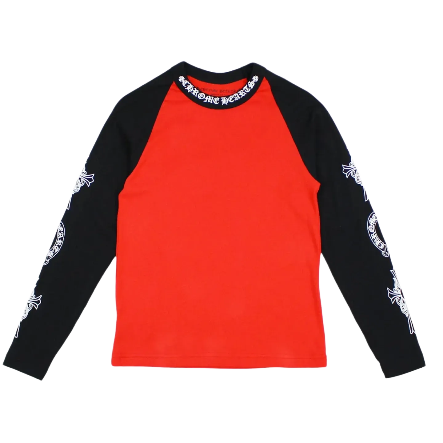 Chrome Hearts Neck Logo Baseball Shirt Red/Black