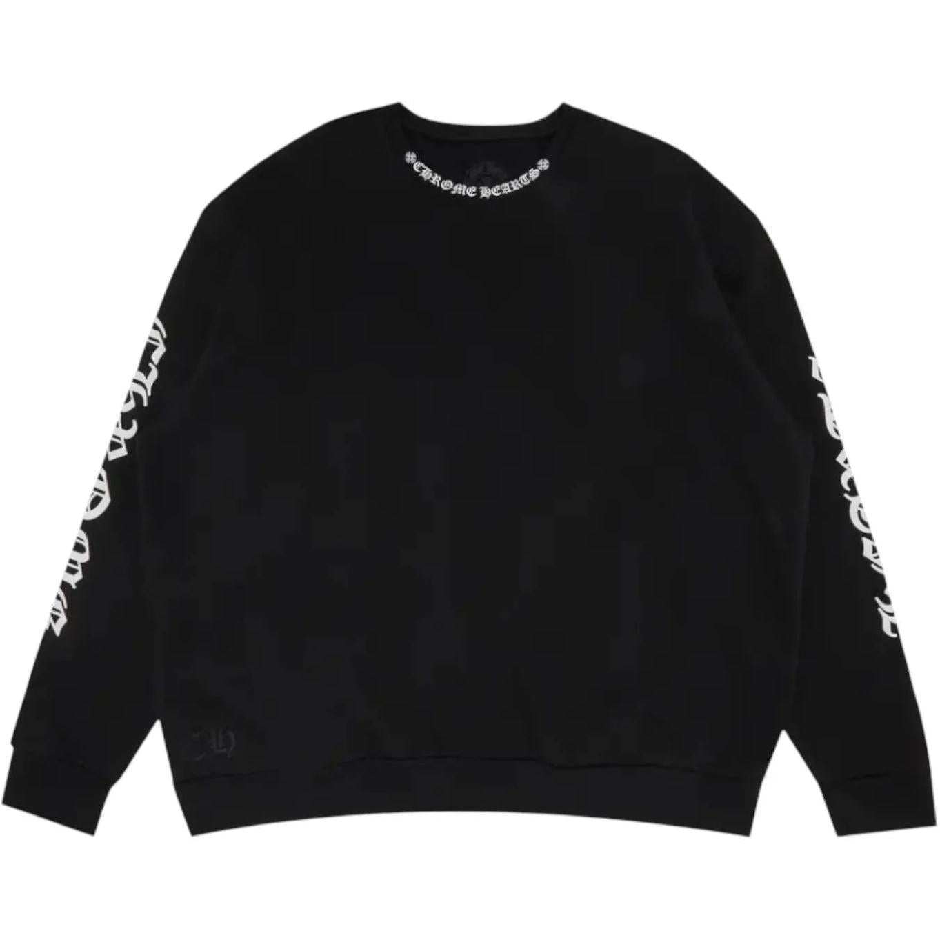Chrome Hearts Neck Logo Crewneck Sweatshirt Black