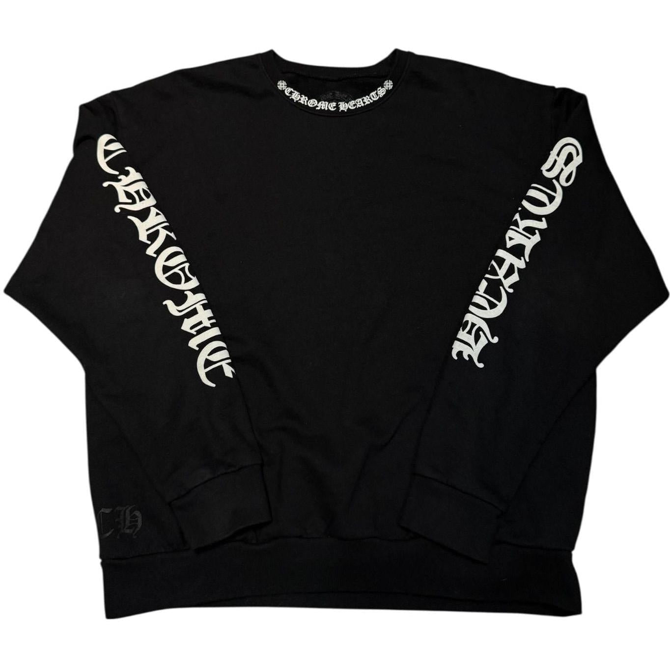 Chrome Hearts Neck Logo L/S Sweatshirt Black - Like New