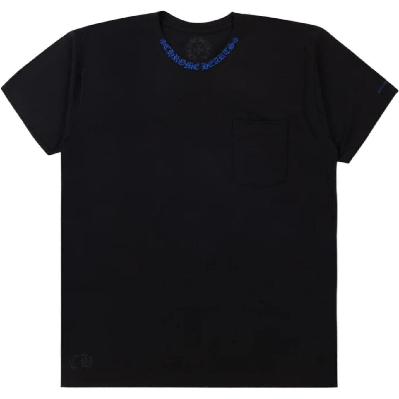 Chrome Hearts Neck Logo T-Shirt Black/Blue