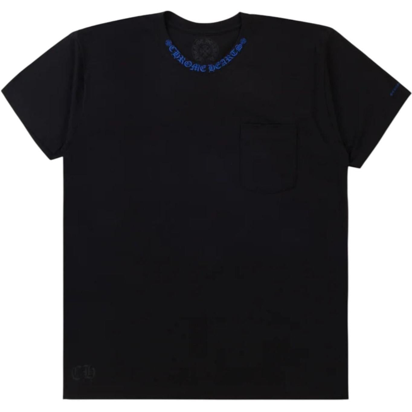 Chrome Hearts Neck Logo T-Shirt Black/Blue