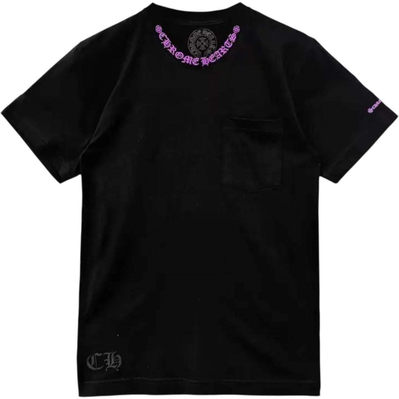 Chrome Hearts Neck Logo T-shirt Black/Purple