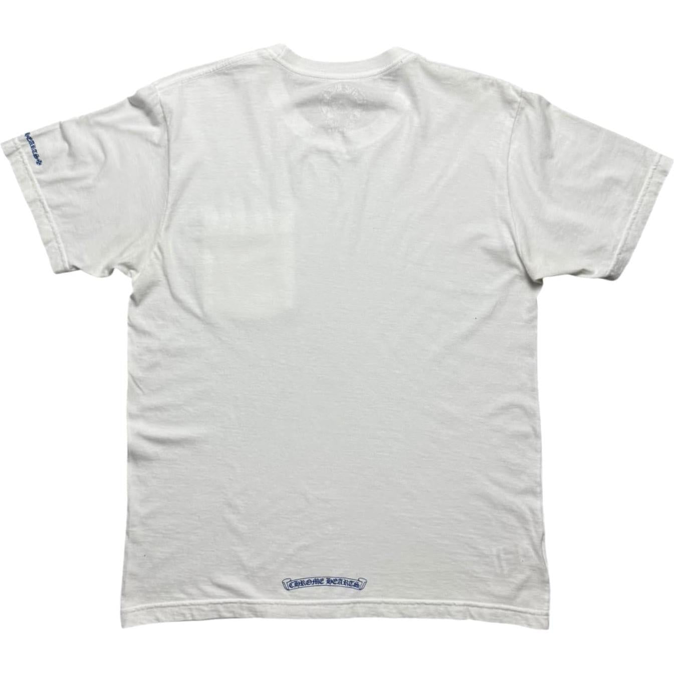 Chrome Hearts Neck Logo Tee White/Blue