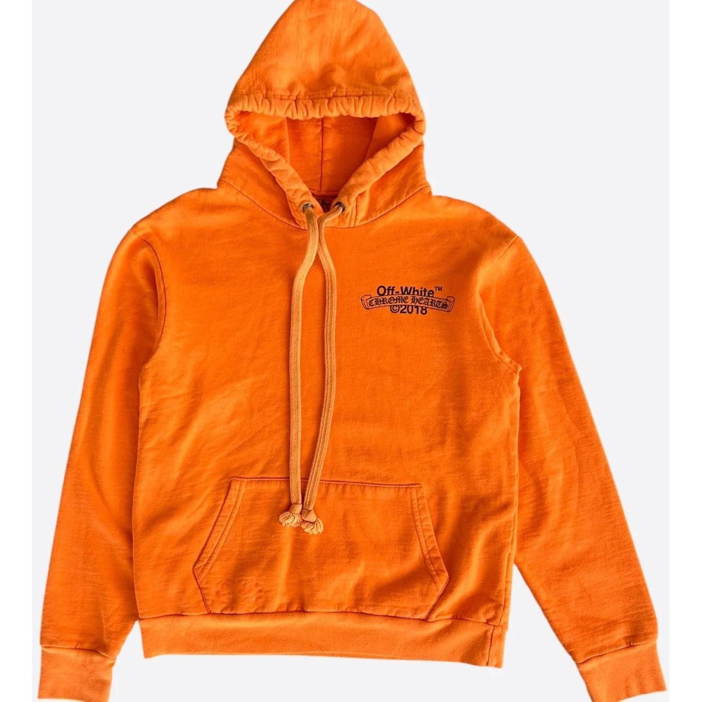 Chrome Hearts Off-White Hoodie Orange - Like New