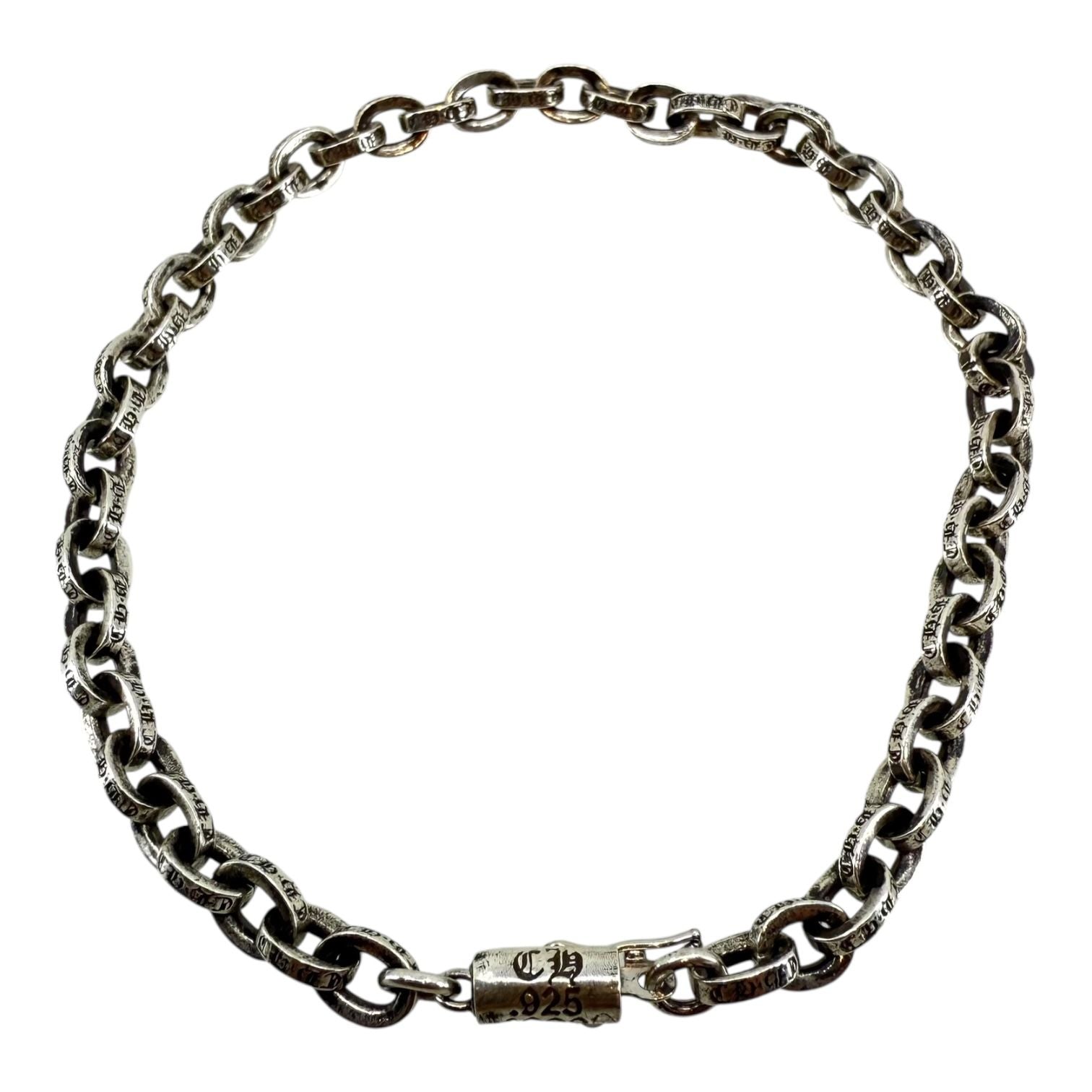 Chrome Hearts Paper Chain Silver Bracelet - 8 Inches