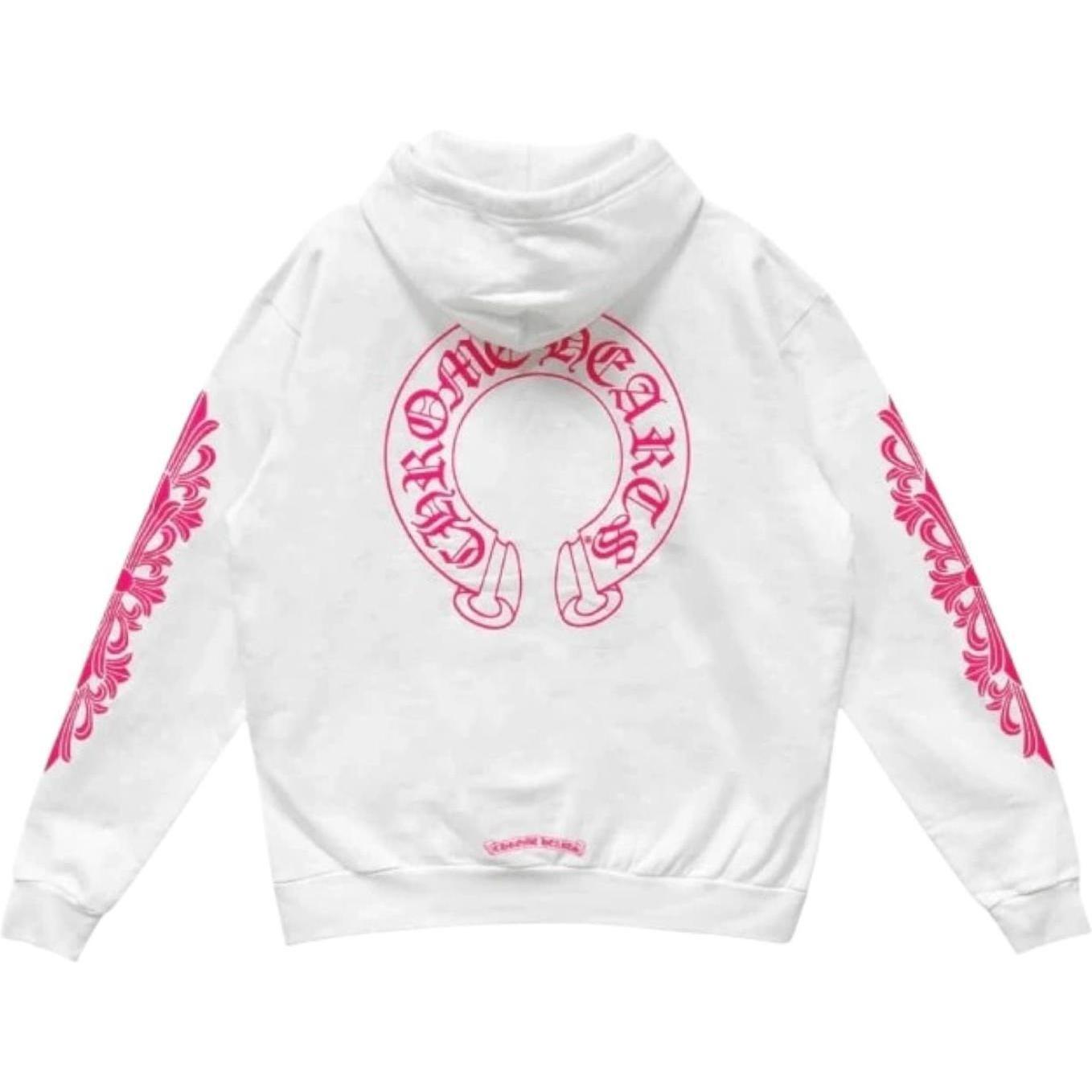 Chrome Hearts Pink Floral Horse Shoe Hoodie
